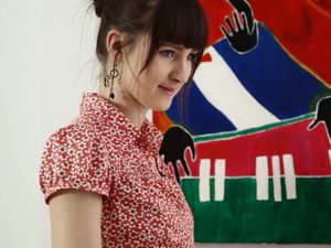 Lean Russian Moans With Masseur Cock In Her Pussy